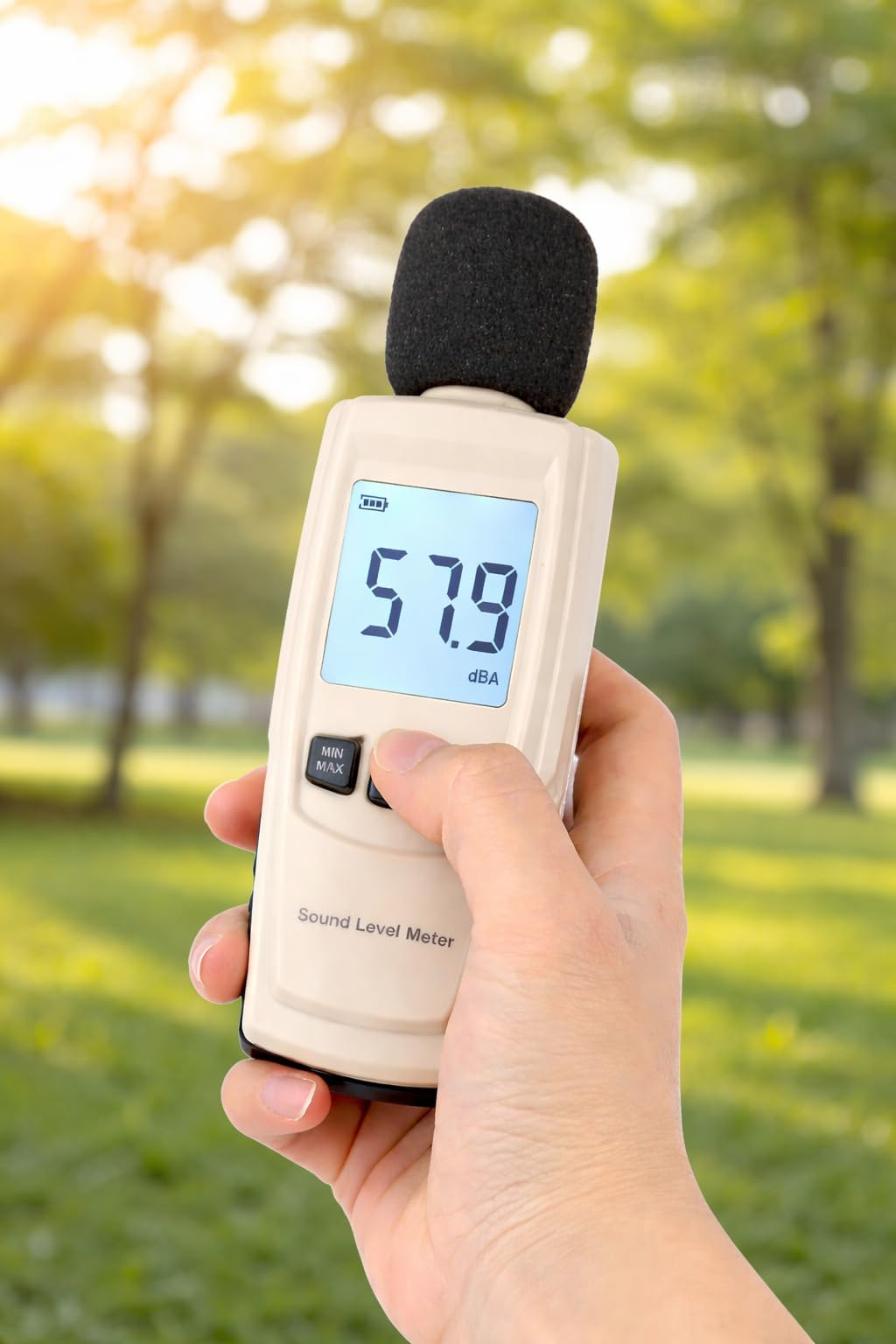 LABART Digital Sound Decibel Meter Sound Level Reader with Measuring Range of 30-130dB - Accuracy Within +/-1.5dBA, Large Backlit LCD Display Noise Detection with Traceability Calibration Certificate