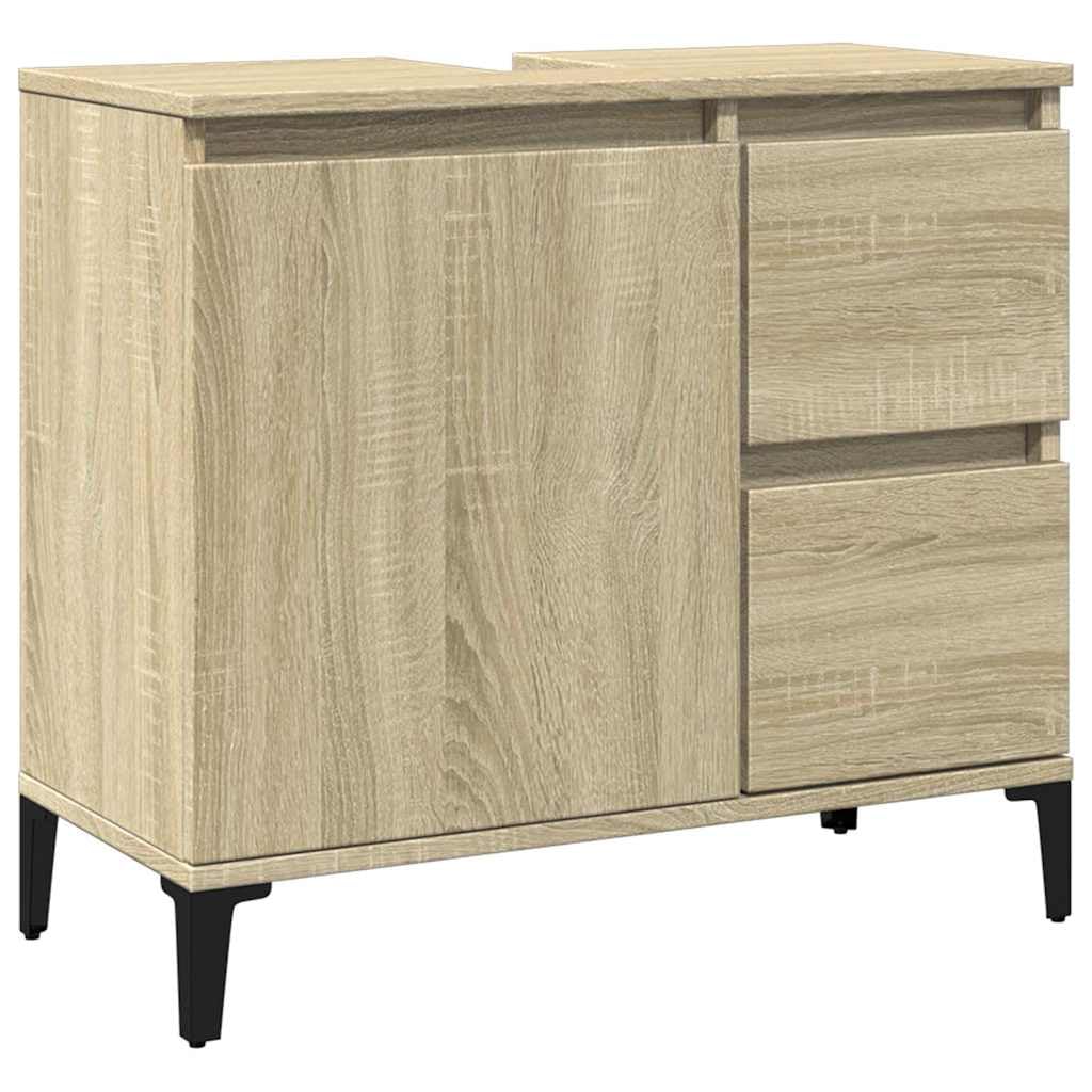 Armadietto da bagno in rovere Sonoma, 65 x 33 x 60 cm