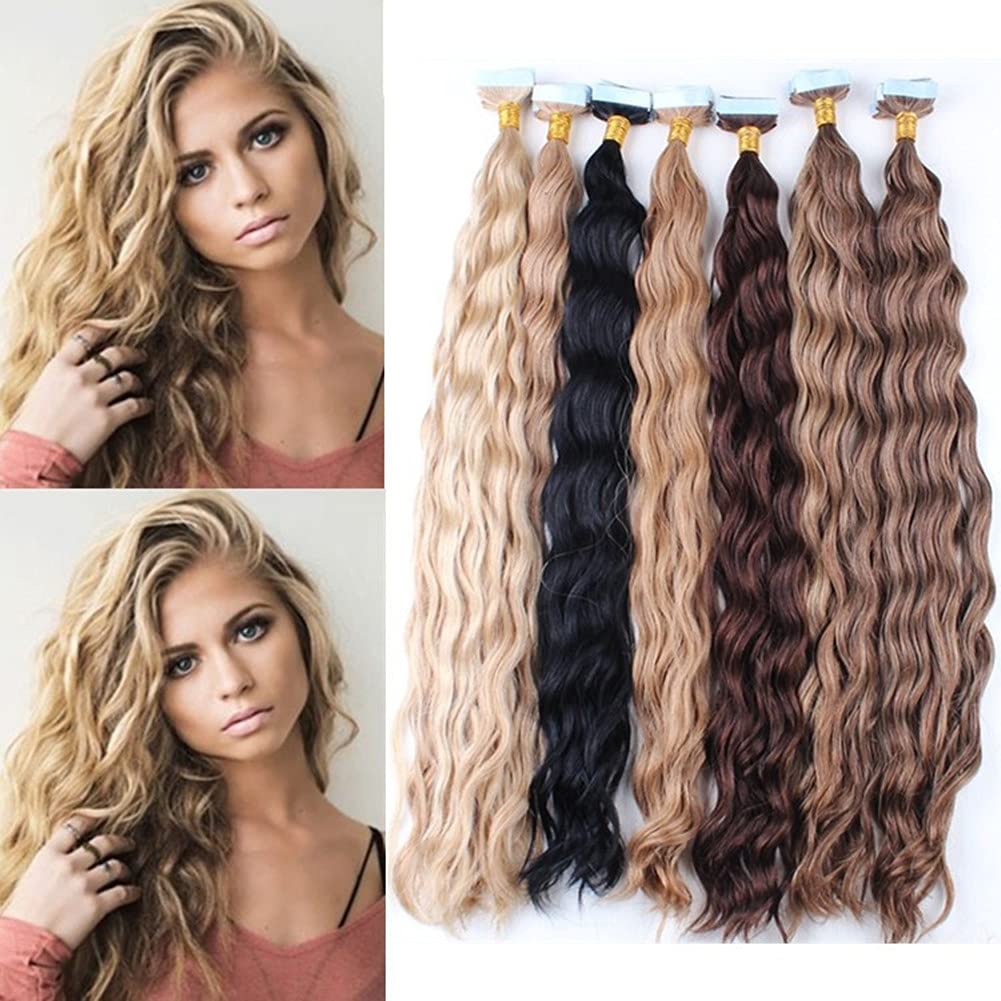 18 Inch Human Hair Tape-In Extensions, 20 Pieces, Remy Hair s-l400.jpg main image 3