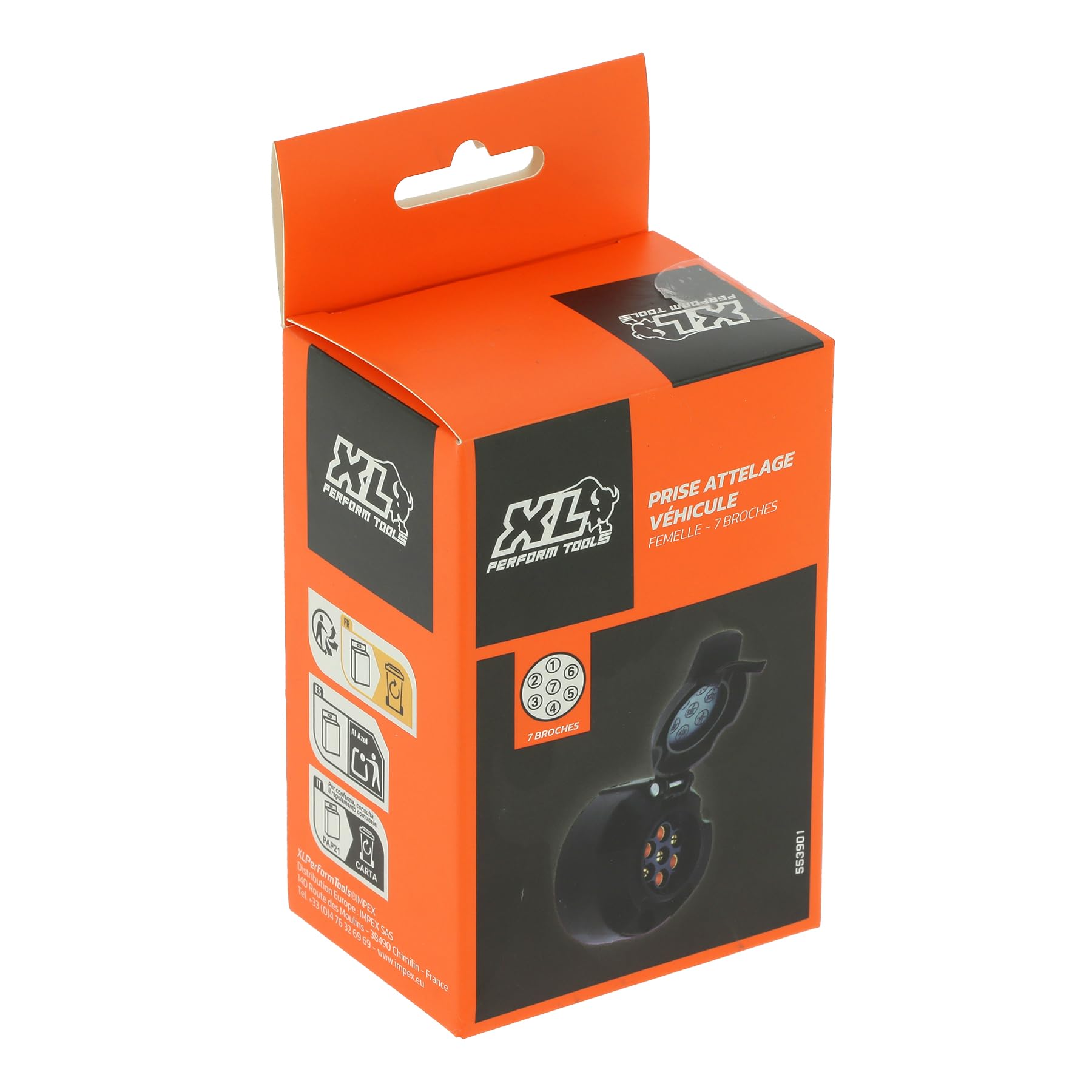 XL Perform Tool 553901 Barra de Remolque 7 Pines Hembra de plástico Socket