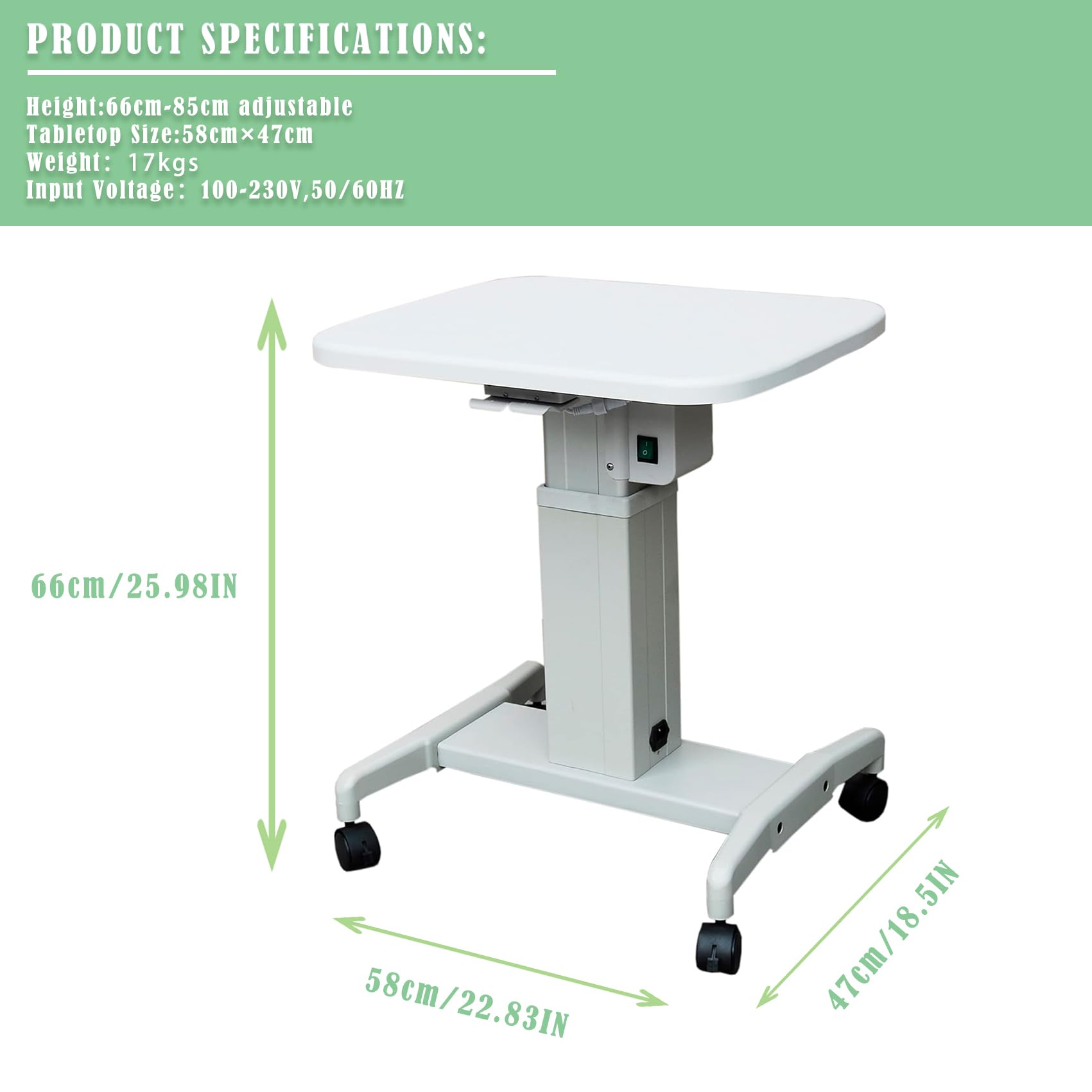 FocusVue Ophthalmic Motorized Instrument Lift Power Table Electric Work Table Professional Adjustable Optical Optometry 23
