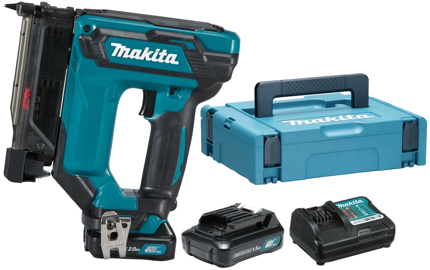 Makita Clavadora 12V CXT li-Ion 1,5 ah makita - 2 baterías, Cargador, Caja - pt354dwyj