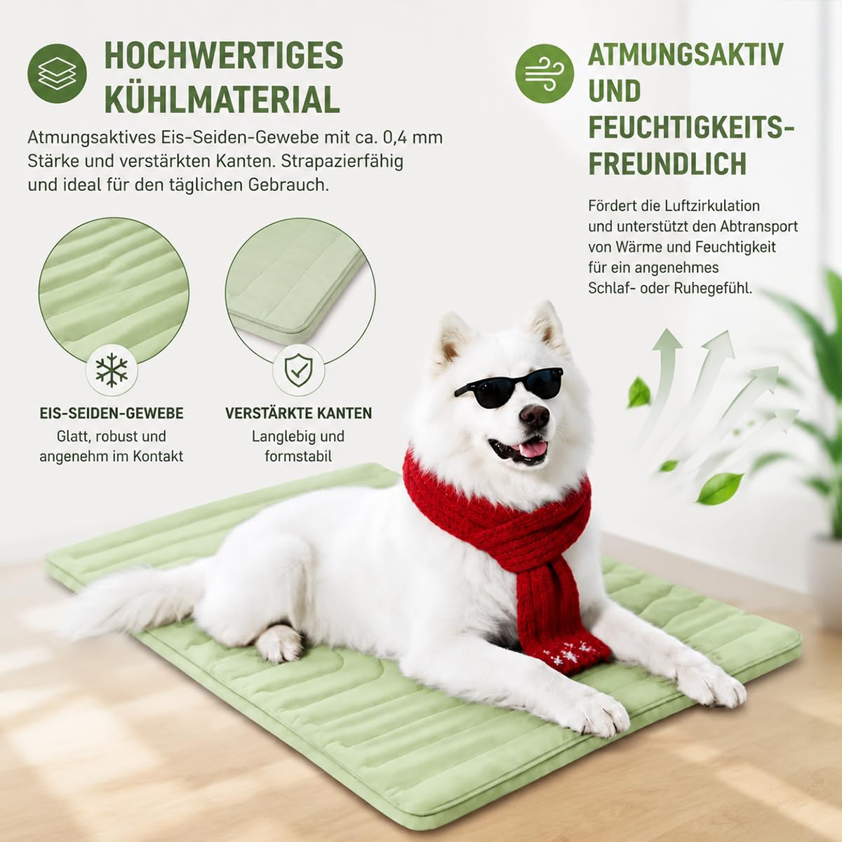 Pfotenchill KüHlmatte, Pfotenchill - Die Innovative KüHlmatte FüR Hunde, SelbstküHlende KüHlmatt FüR Hunde, Groß & Rutschfest, Waschbar, Faltbar Ideal FüR Sommer, Auto, Garten & Reisen (Gray,M)