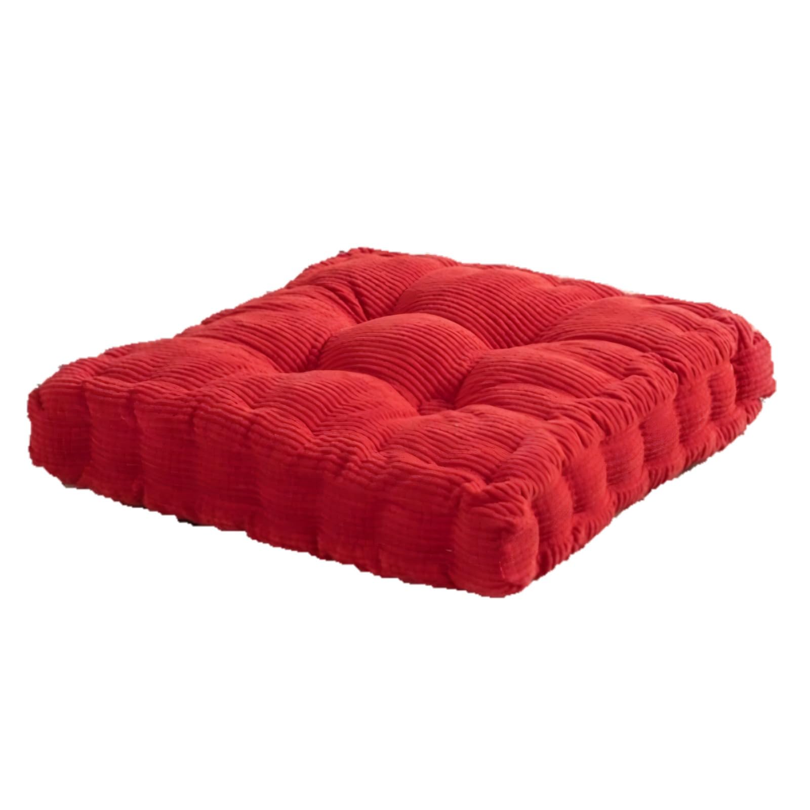 NMGBRDM Square Chair Cushion, Polyester 8cm Thick Comfortable Meditation Padded, Armchair Garden Seat Sofa Pad For Indoor Outdoor, Washable(Size:40x40cm,Color:Red)