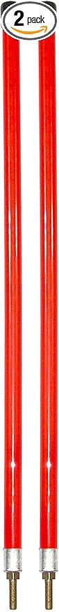 Buyers Products 1308103 Fluorescent Nylon Orange Guide Kit, 3/4" X 24", Stud Mount, Aftermarket Snow Plow Blade Marking Guide Kit, Bumper Guides for Pickup Trucks, Bumper Sights and Road Safety