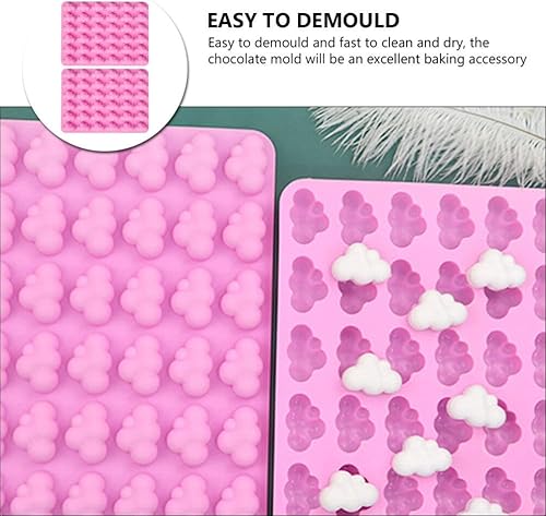 Miniatura 9 de Kichvoe Molde de chocolate 2 piezas 3D Nube Fondant Moldes de silicona en forma de nube, moldes de chocolate para tartas, cupcakes, manualidades