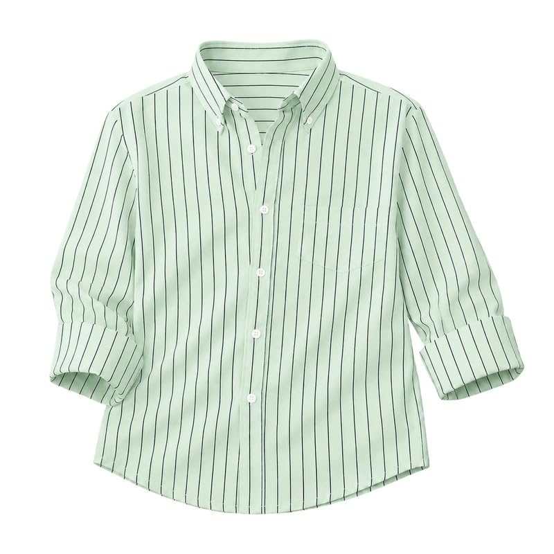 Image of Kids Cotton Full Sleeve Shirt Casual Look Comfortable Stylish Outfit for Boys Everyday Use