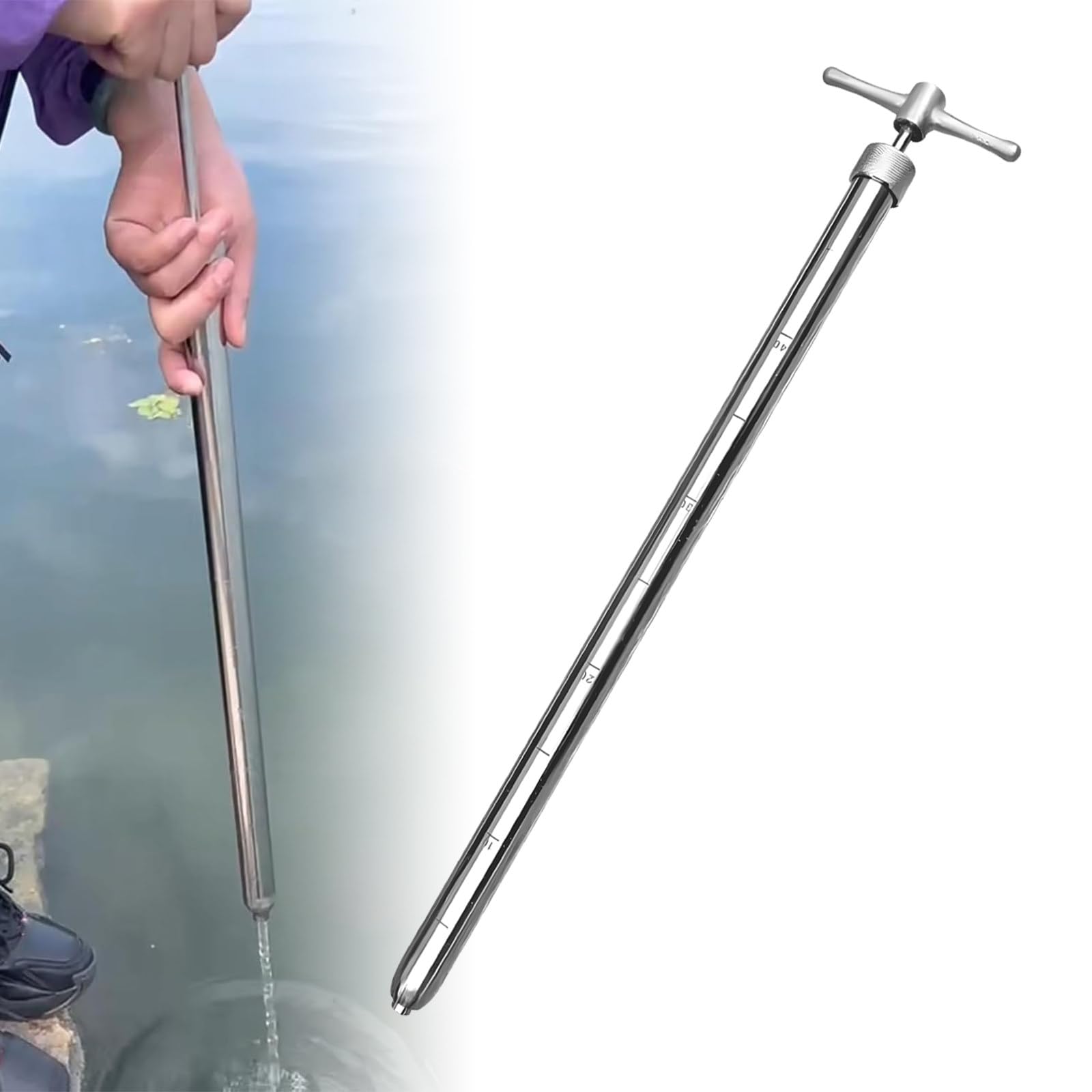 Tubo campionatore liquido per test dell'acqua, tipo estraibile, per strumenti di laboratorio quotidiani, insegnamento chimico, liquidi industriali