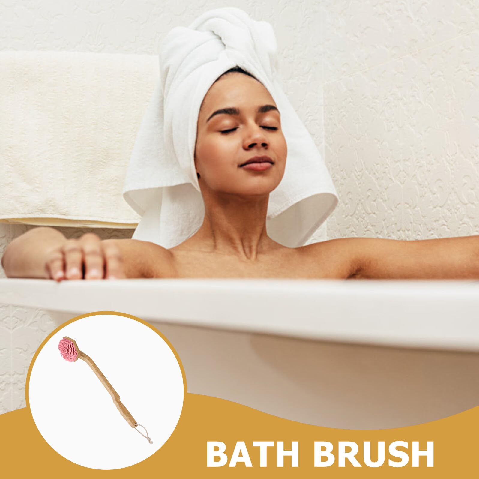 Cepillo De Baño Mango De Madera Cepillo De Ducha Para Exfoliación De Muerta Baño o Ducha