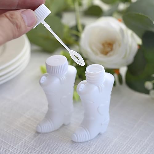 Miniatura 2 de Efavormart - Paquete de 24 burbujas blancas para botas vaqueras para boda, aniversario, compromiso, novia, celebración, día de San Valentín, reunión