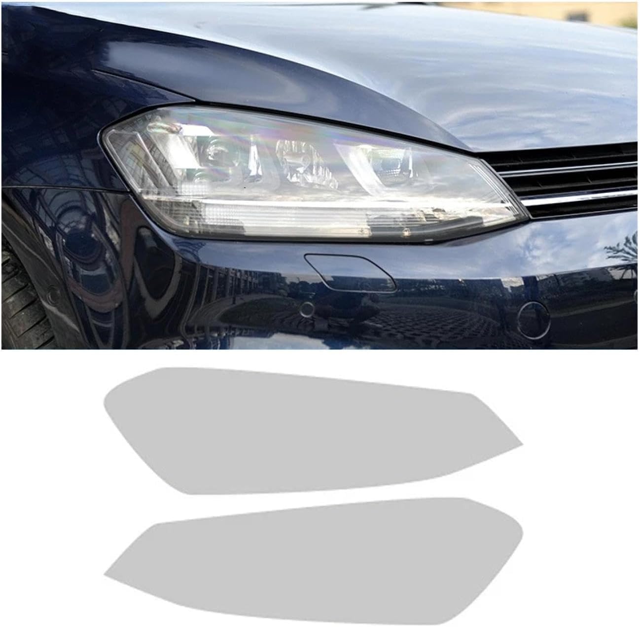SamLng Car Front Light Film for Golf 7 2012-2019 Blackened Precut Headlight Protective Film Car Front Headlamp Protection Film car Lights Film Headlight Anti-Scratch Non-Yellowing Protective Film