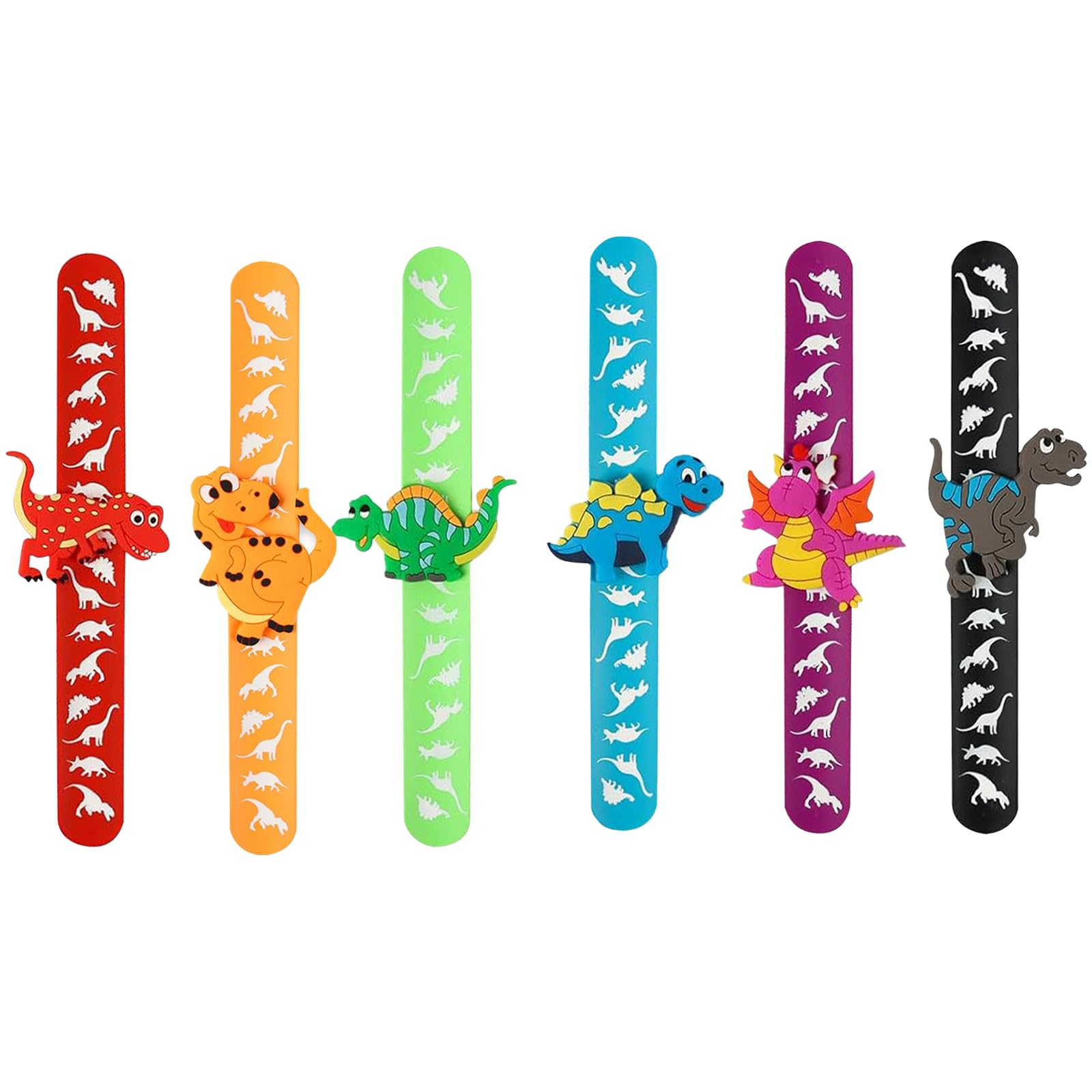 iwobi 12 Pcs Dinosaur Ring Bracelets for Kids Children,Dinosaur Birthday Party Favours Gifts for Boys Girls