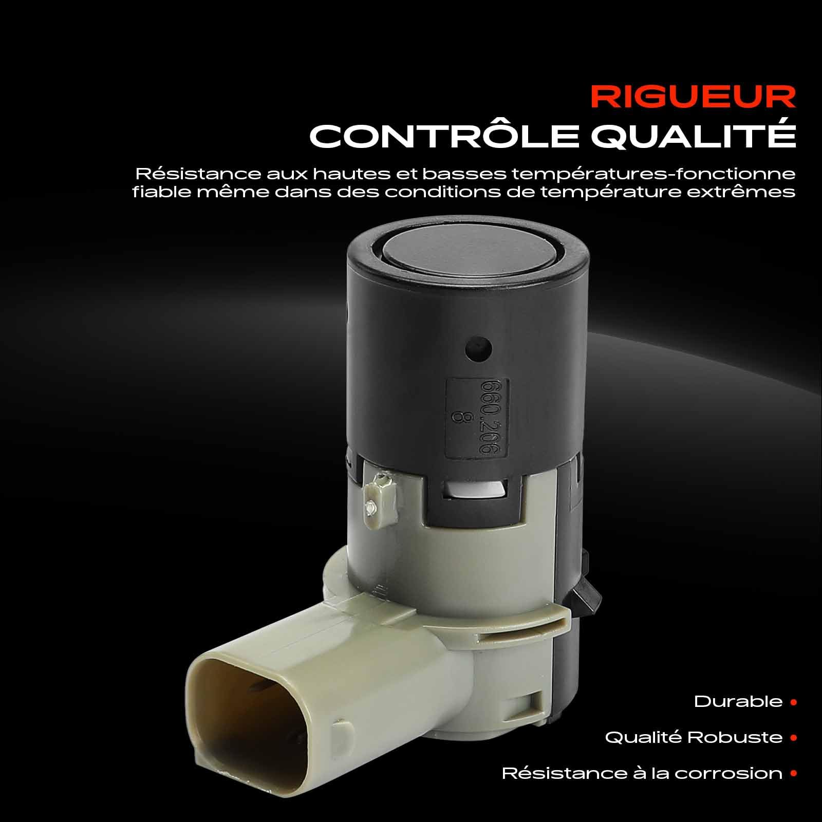 Frankberg 4x Capteur de stationnement PDC Capteur PDC Arrière 3-Polig Compatible avec 207 CC WD 207 WA WC C4 Coupe LA C4 I LC 207 Berline Remplacer# 9653849080