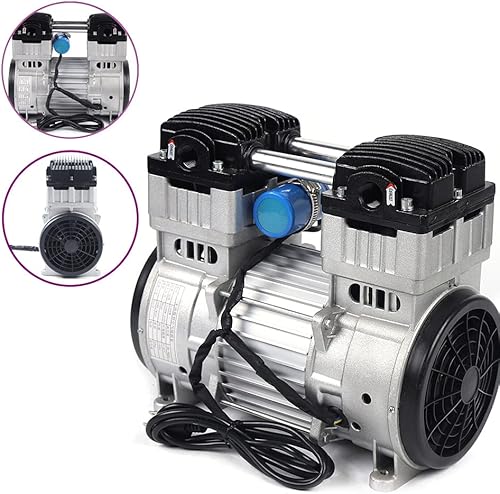 Miniatura 4 de Bomba de vacío de diafragma sin aceite, bomba de aire silenciosa sin aceite 7CFM con cabezal de compresor de aire 110 V, compresor de aire