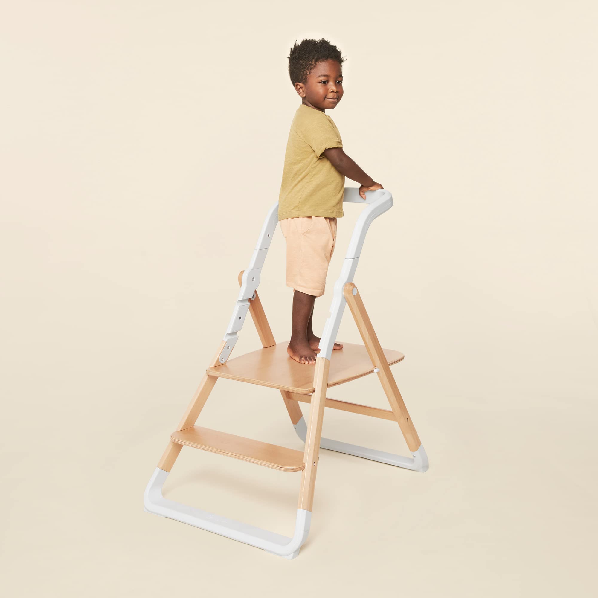 Ergobaby Evolve Kitchen Tower, Zubehör für den Ergobaby Evolve Hochstuhl, Küchenturm für Kleinkinder Mitwachsend ab ca. 2 Jahren bis max. 45,3 kg, Natural Wood