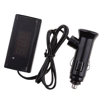 LaDeco Mini Digital LED Voltmeter Voltage Gauge Battery Meter for Cars Vehicles