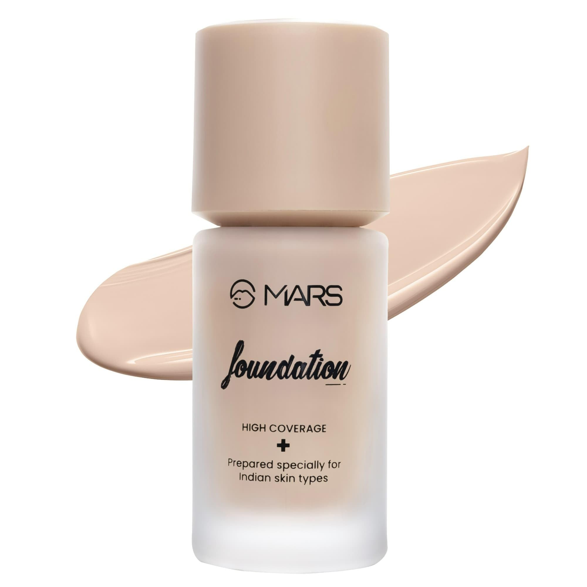 MARS High Coverage Liquid Matte Foundation | Blemish Free & Blendable Foundation For Makeup (40Ml) (Shade-02), All