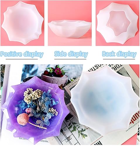 Miniatura 6 de Envuelto para regalo para Zayookey Dish Moldes de silicona moldes de placa de diez esquinas para fundición de resina moldes de bandeja de platos