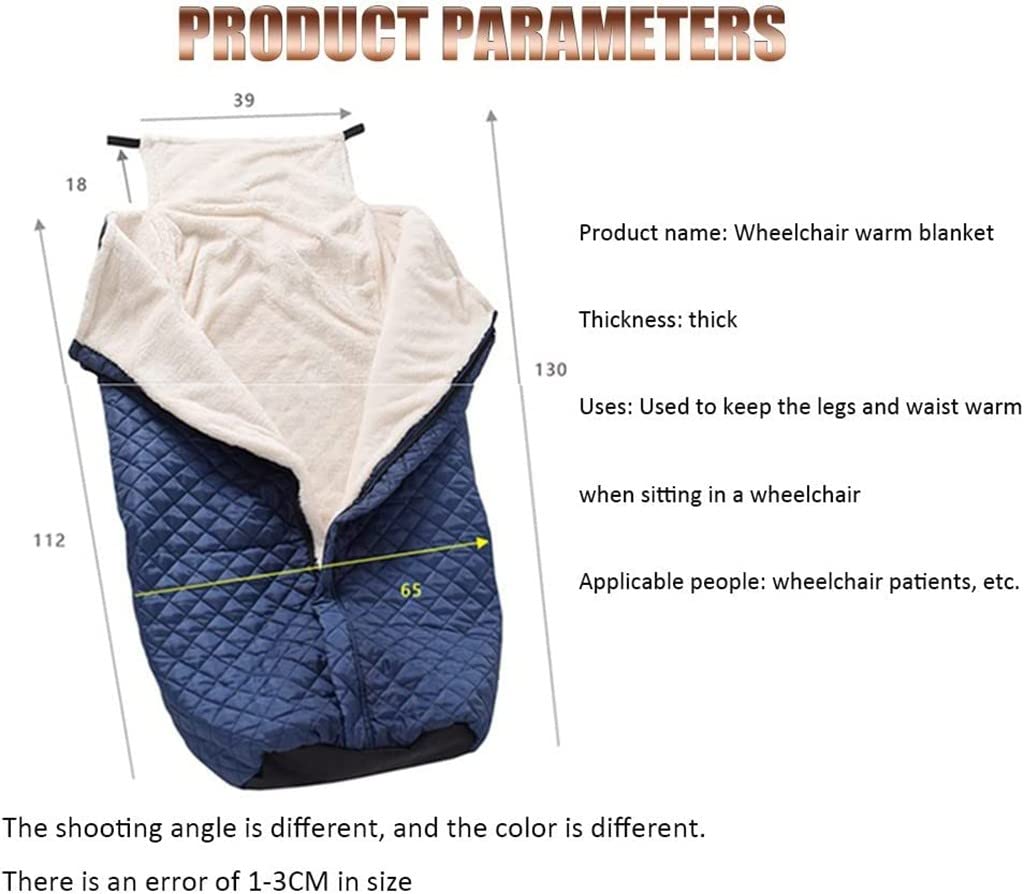 Funda impermeable para silla de ruedas, funda para silla de ruedas, manta para silla de ruedas, manta para silla de ruedas, bolsa cálida para piernas, pies y espalda para adultos, funda acogedor
