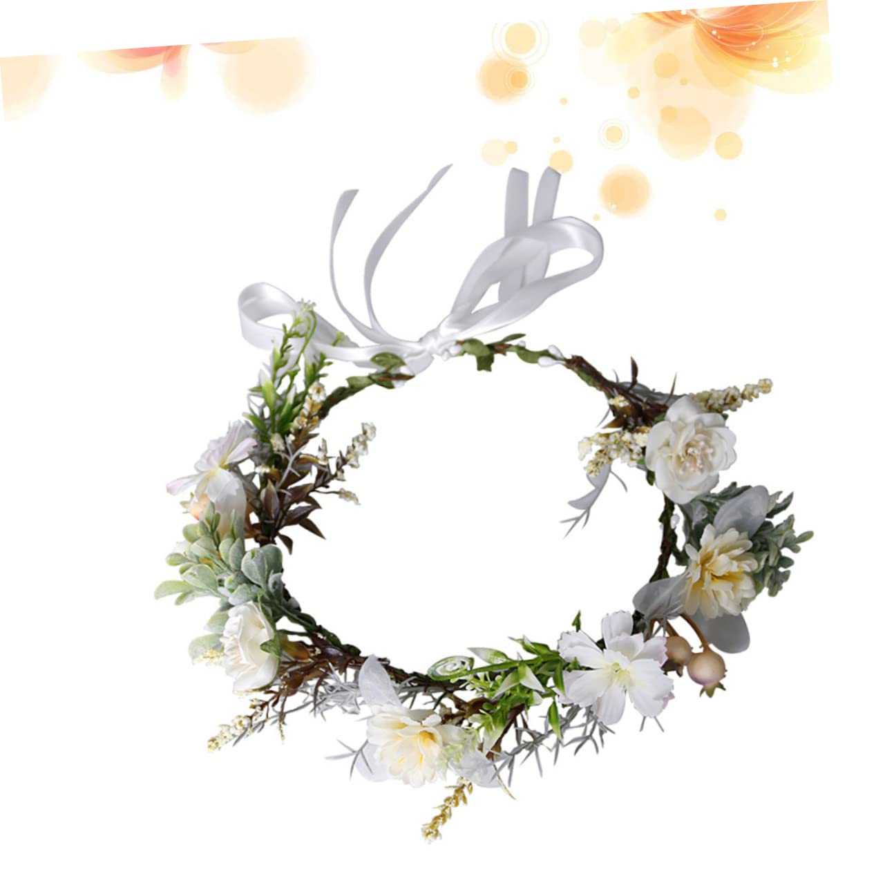 MAGICLULU 3piezas Diadema De Flores Artificiales Para Fotografía Tocado Nupcial Para Novias y Accesorio y Cómodo Para y Celebraciones