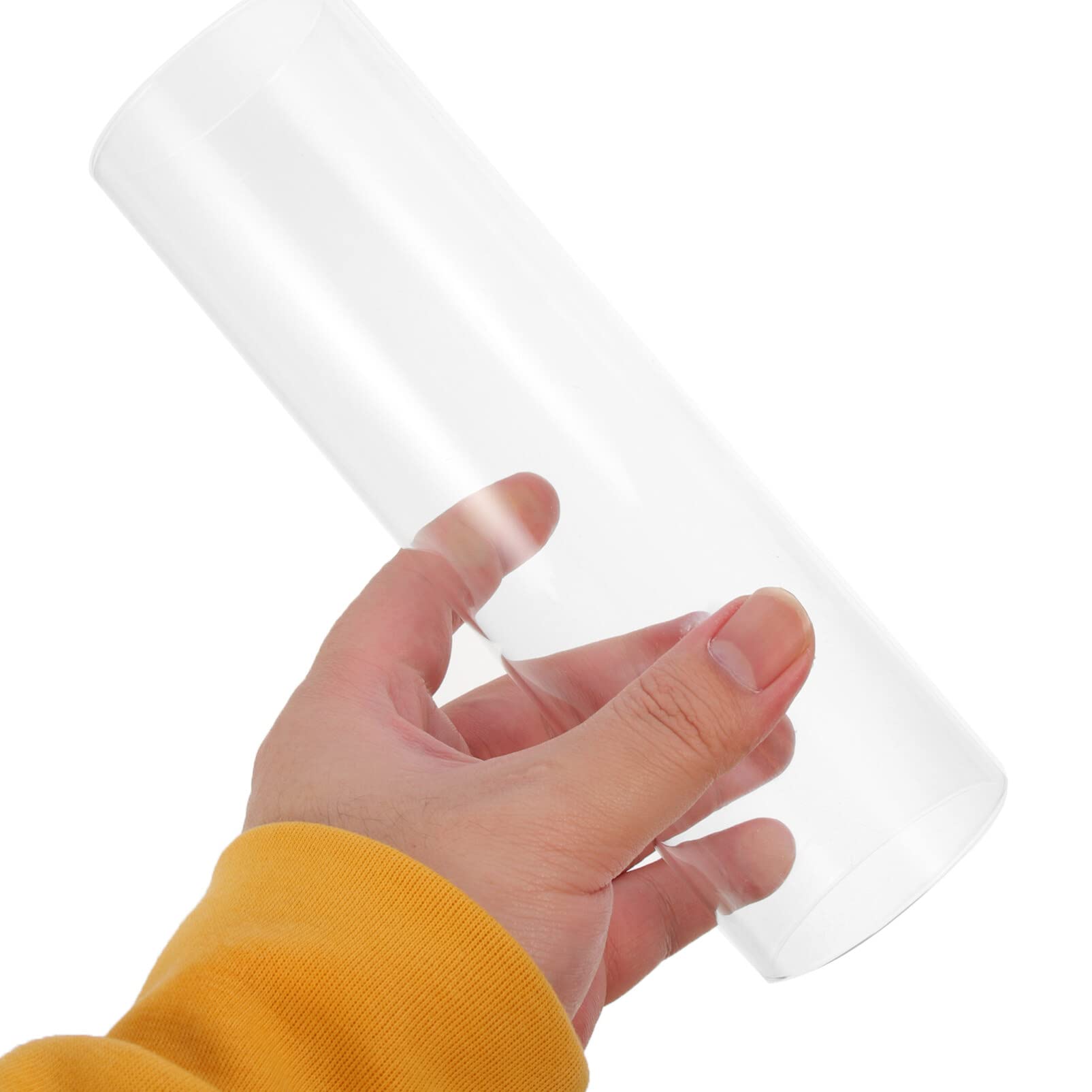 Transparenter Kerzenschirm aus Glas, Zylinderförmig, 4 Stück