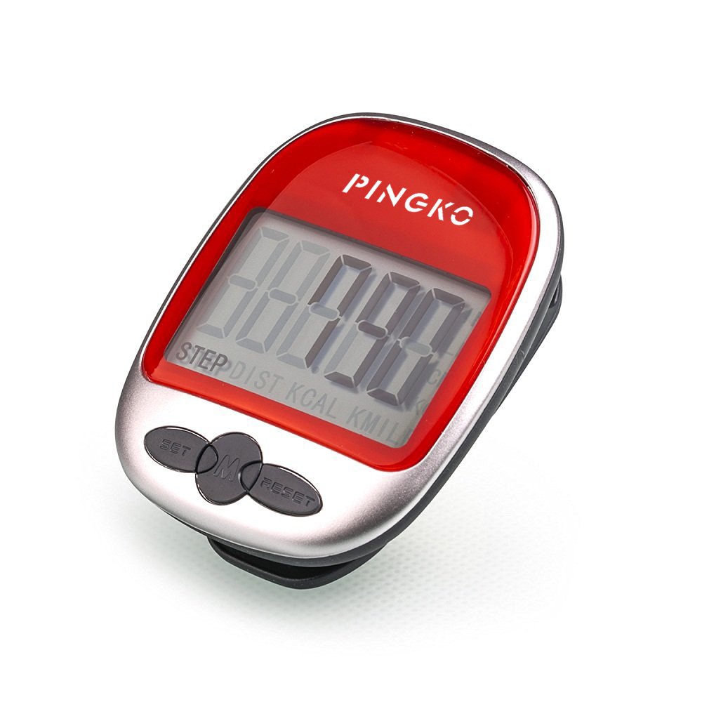 PINGKO Podomètre, Marche, Suivi Précis du Nombre De Pas, Portable, Sport, Podomètre Compteur De Pas/Distance/Calories, Fitness Tracker, Compteur de Calories