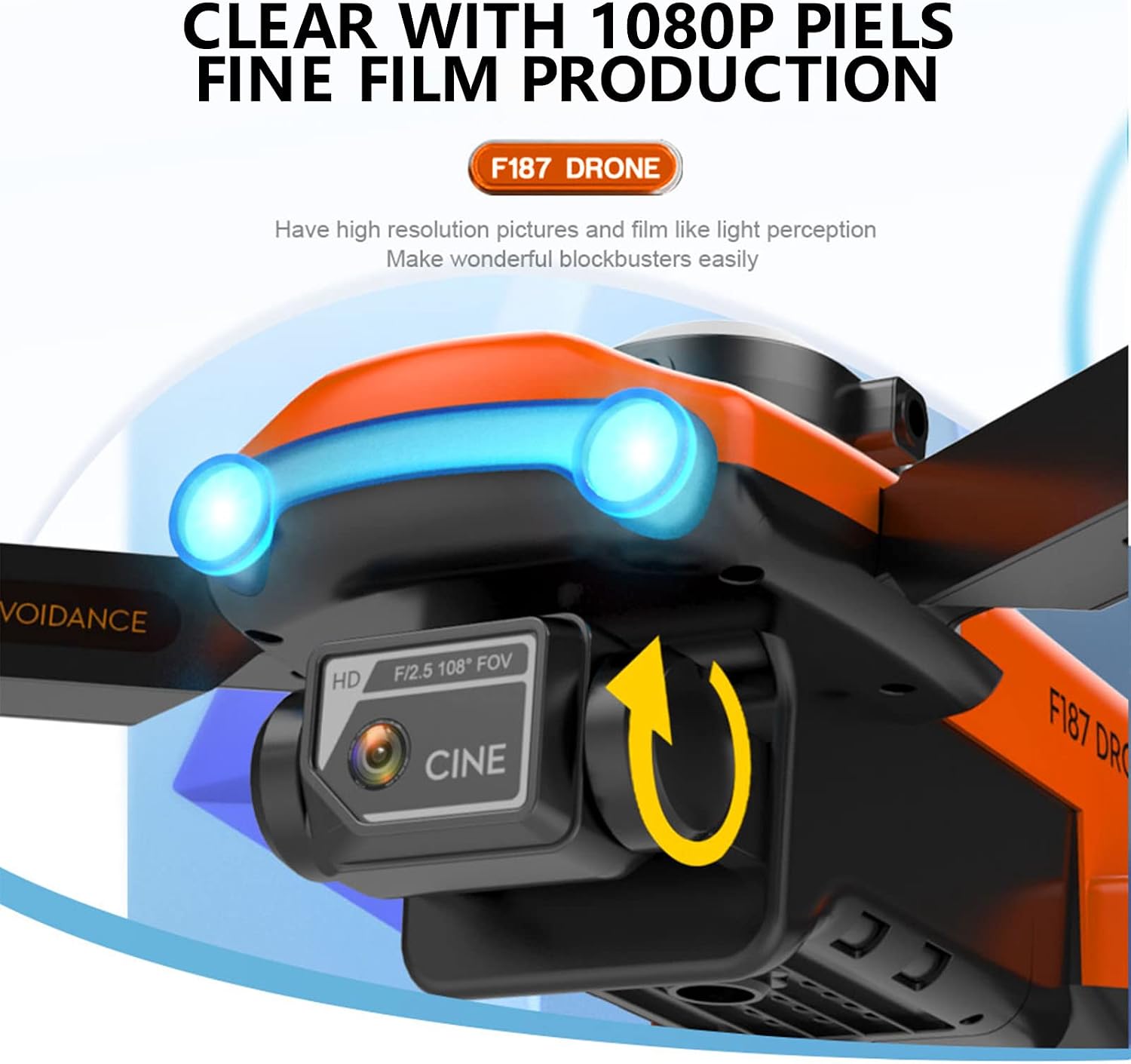 Fufafayo Drone plegable Fpv con cámara WiFi 1080p para adultos y niños ...