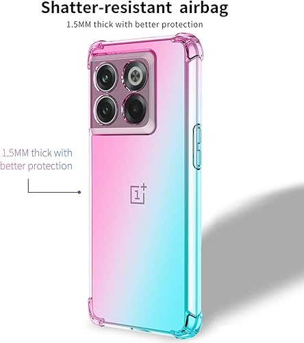 Miniatura 3 de Osophter Funda Oneplus 10T, funda Oneplus 10T 5G, diseño floral transparente de flores para niñas y mujeres, con protector de pantalla en las