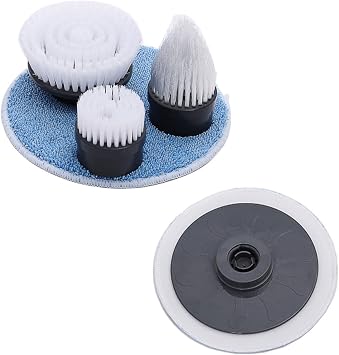 Electric Scrubber Brush for Cleaning Electric Cleaning Brush Scrubber Rechargeable Cordless Portable High Spin Scrubber Kit 4 Replaceable Cleaning Brush Heads for Cleaning Kitchen Pool Car Heads