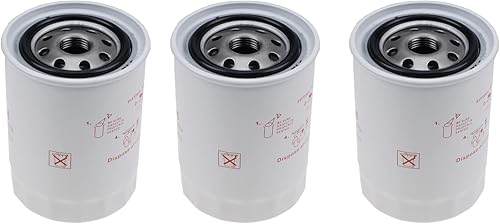 JZGRDN 3 filtros de combustible 16631-43560 HH166-43560 compatibles con Kubota V2203 V3307 Motor SSV65 SSV75 SVL75 SVL90 Cargador M5700 M6800 M8200