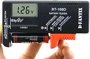 D-FantiX Digital Battery Tester Battery Checker for AA AAA C D 9V 1.5V Button Cell Small Batteries (Model: BT-168D)