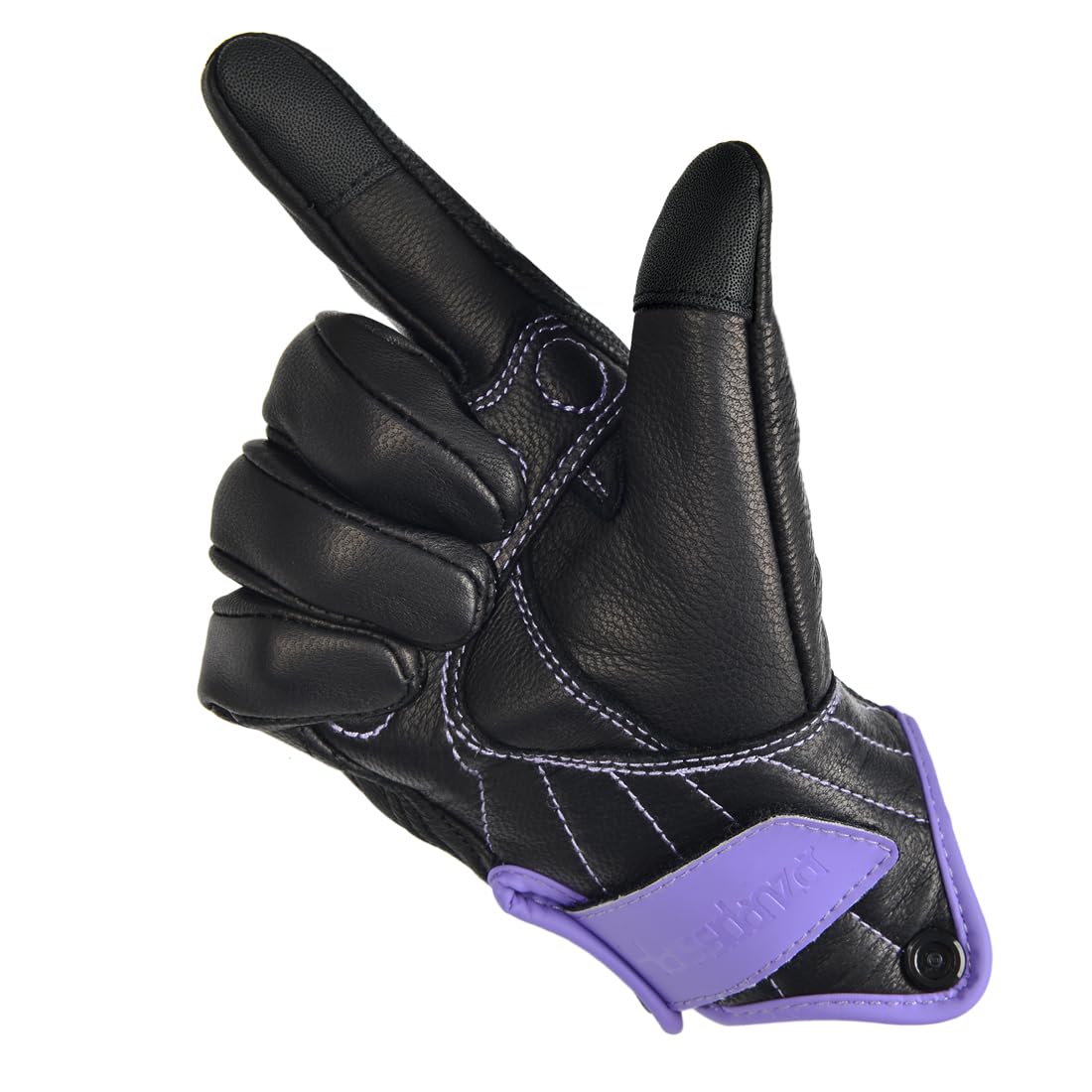 Harssidanzar Gants de moto en cuir pour femme,gants de moto pour femme Gants d'équitation Gant de conduite pour femme GL016