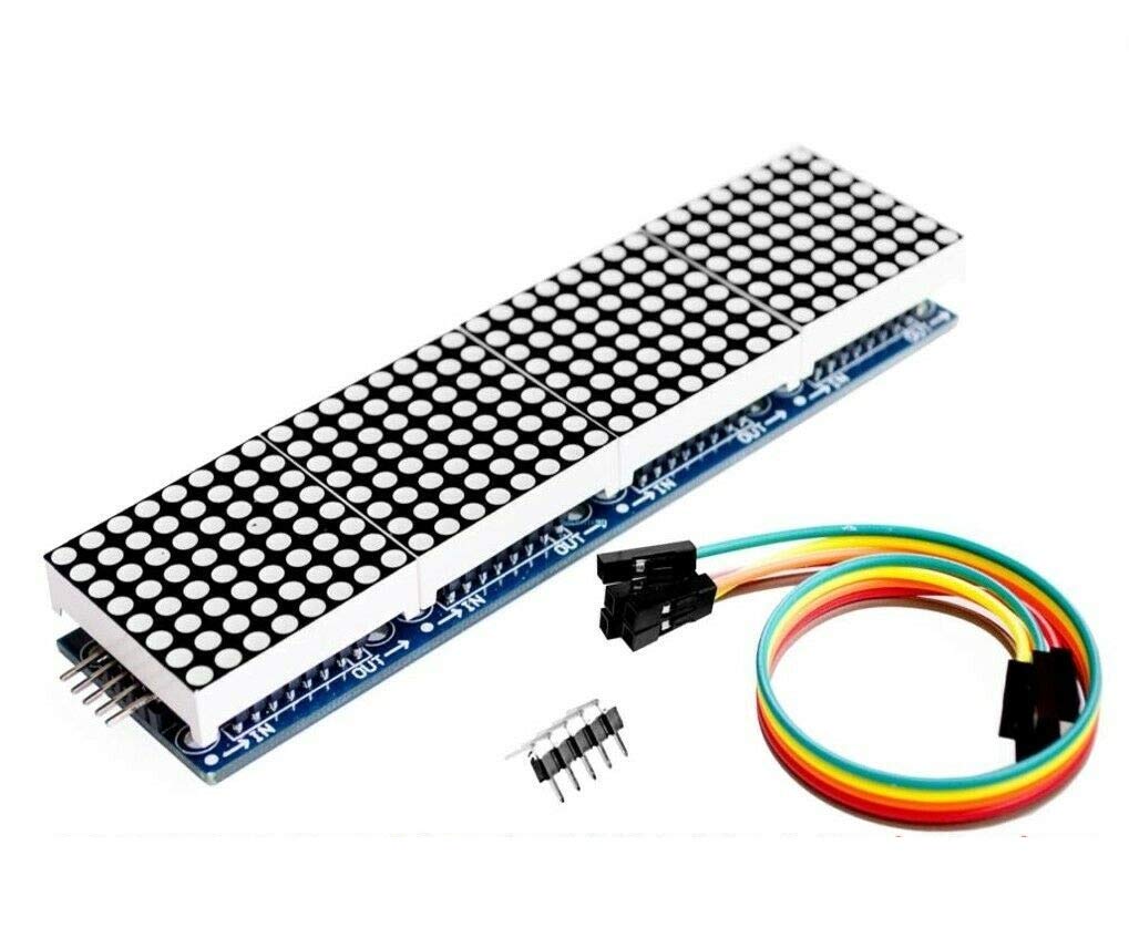 1 pc MAX7219 microcontrôleur de Module de Matrice de Points 4 dans Un Affichage 5P Ligne Couleur Rouge