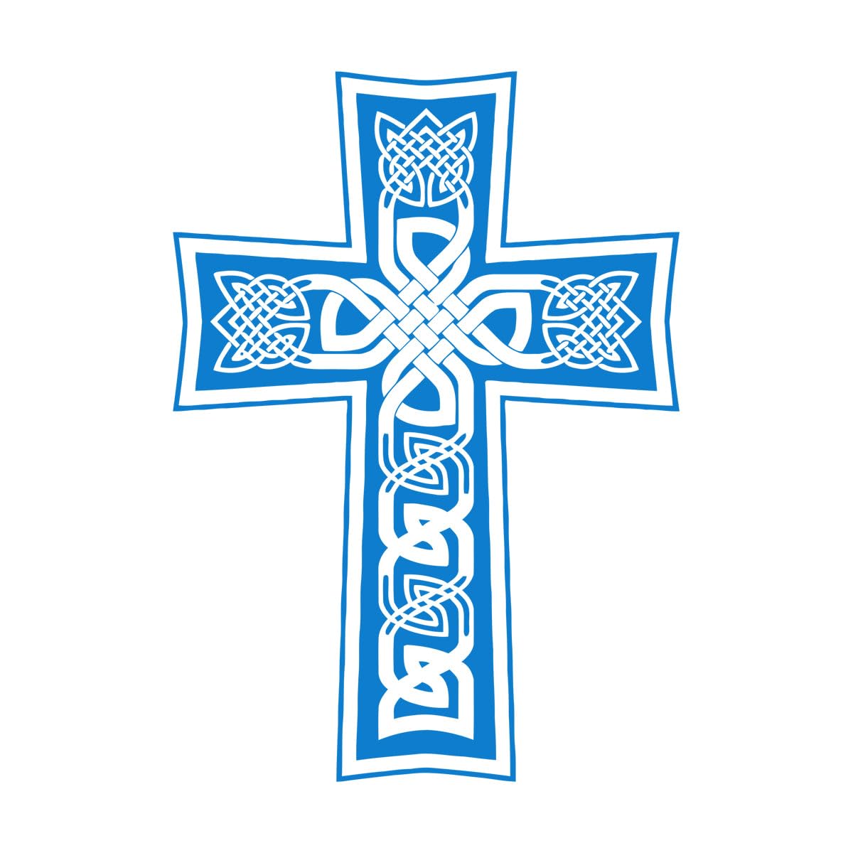 Lettering Stickers Cross 36x50.4cm Multiple Size Options Small Blue — image 1