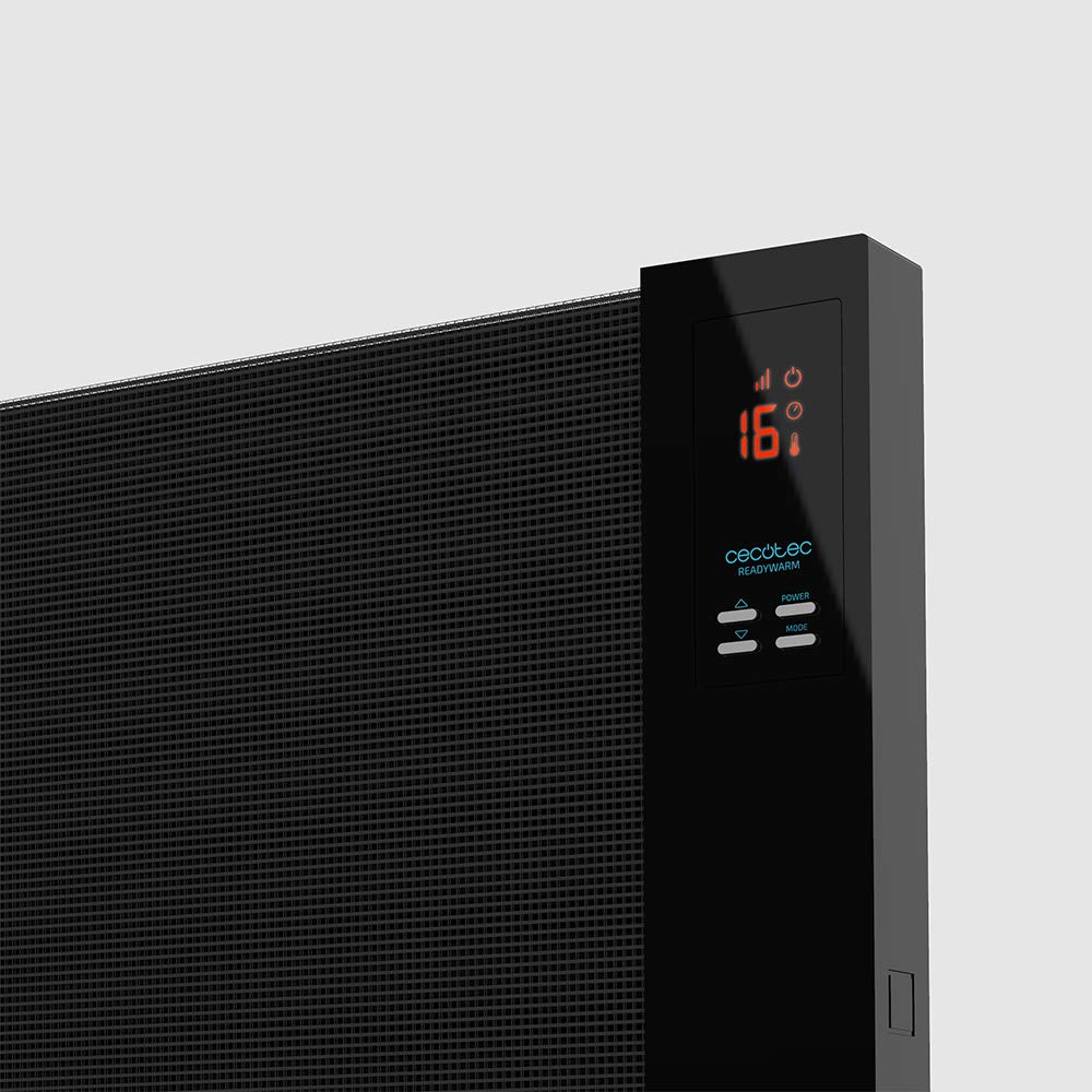 Cecotec Radiador Eléctrico Bajo Consumo Ready Warm 3100 Smart Now. 2000 W, Pantalla LCD, Temporizador, 2 Modos, Ruedas, Temporizador Regulable, Sistema de Protección, 15 m2