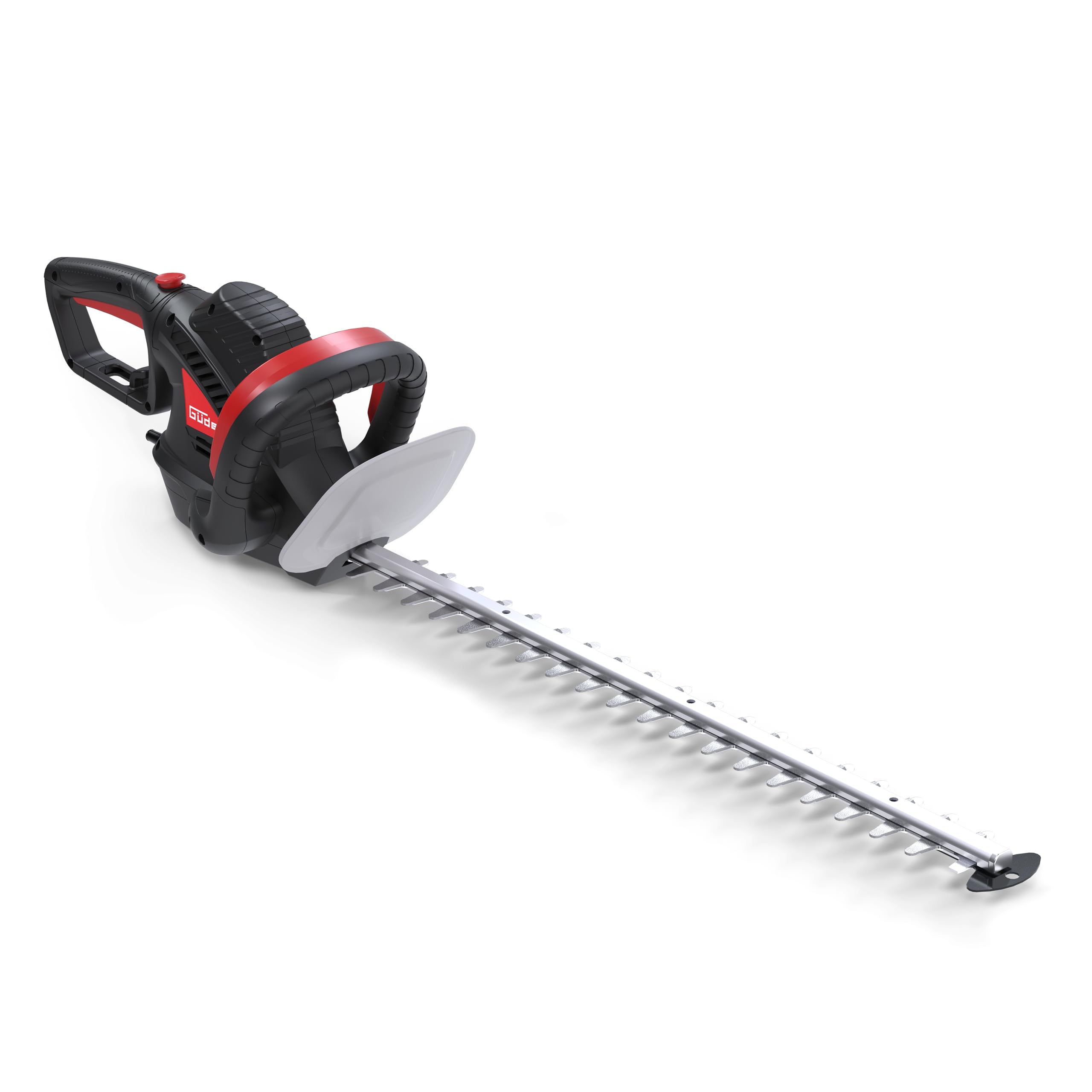 Güde GEH 660-750 - Cortasetos eléctrico (230 V, Potencia de Motor de 750 W, Longitud de Corte de 61 cm, Grosor de Corte de 2,4 cm, Mango Giratorio, Engranaje metálico, Parada mecánica de Cuchillo)