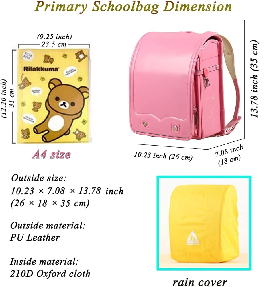 Amazon.com | Milworld randoseru peach backpack japanese school bag