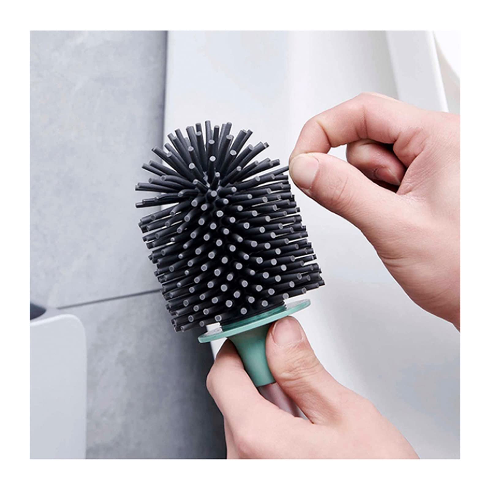 Spazzola Per Servizi Igienici Spazzola igienica in plastica for lavatura domestica spazzola igienica manico lungo set di pulizia silicone montata a parete spazzola igienica durevole Pennello Per La Pu