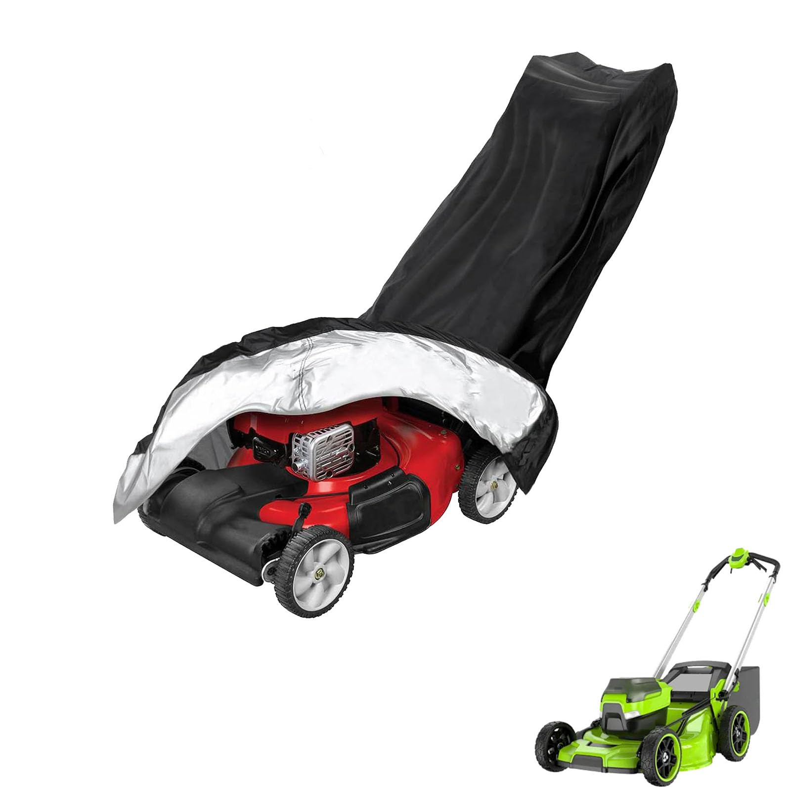 lawnmower cover Compatible with Greenworks MO60L810 ,waterproof and sun,suitable for indoor and outdoor use all year round, comes with a storage bag — image 1