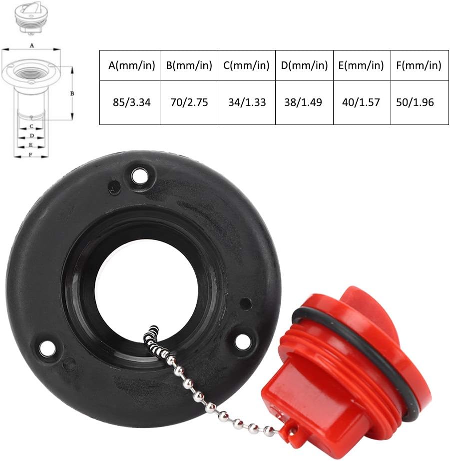 Boat Deck Fill Filler Port Gas with Key Cover for Yacht Motor Homes(Black) Rowing