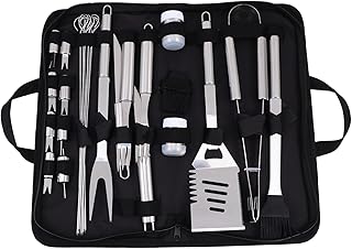 INOOMP 1 Conjunto De Ferramentas Para Churrasco Grelha De Aço Inoxidável Utensílios De Aço Inoxidável Acessórios Ao Ar Livre Ferramentas Para Churrasco Acessórios Para Churrasco Kit De
