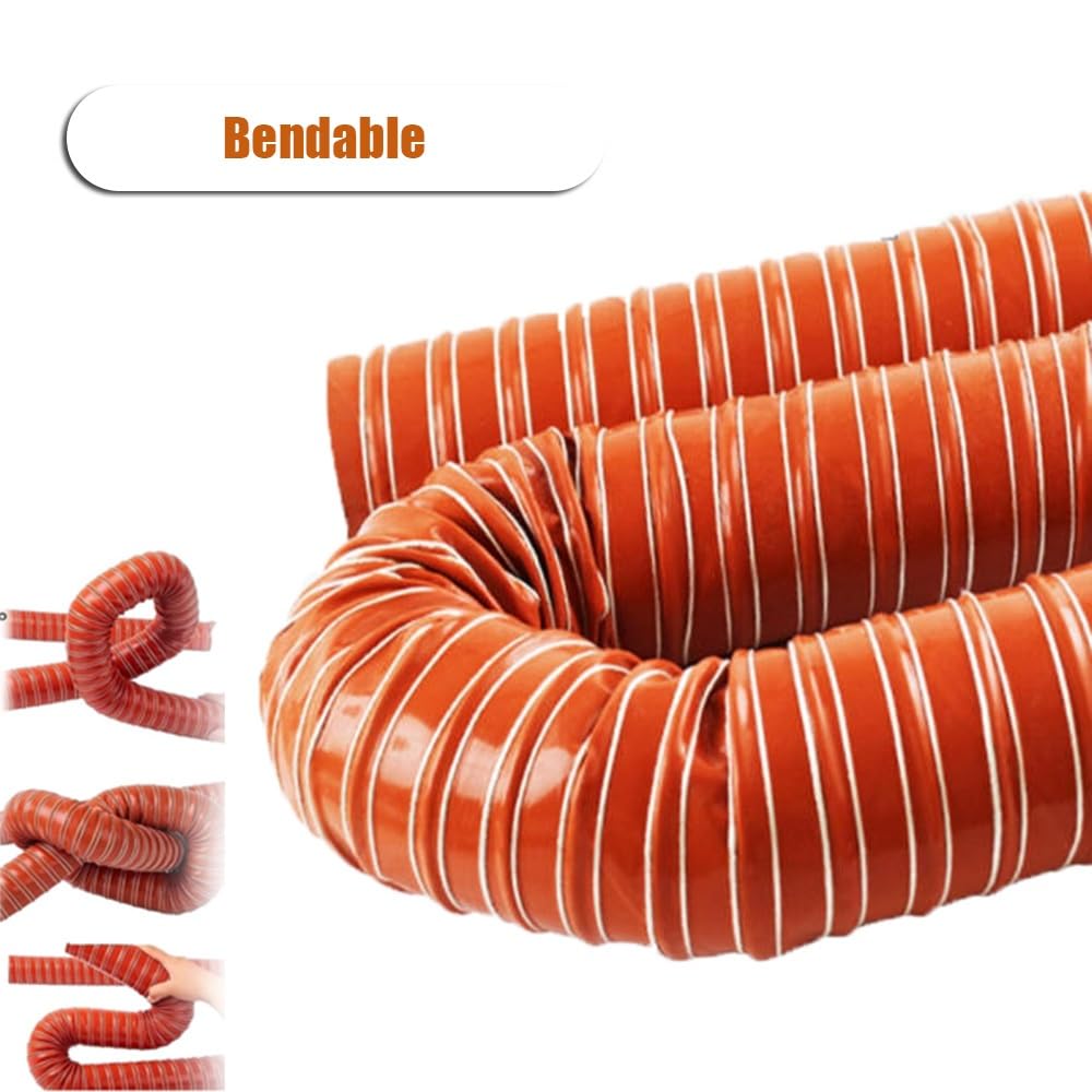 Tubo De Conducto De Aire 120mm 150mm 200mm Manguera Flexible Para Conducto De Aire Manguera De Admisión De Aire De Silicona Longitud 1-4m(2m/6.6ft,250mm-9 3/4in)