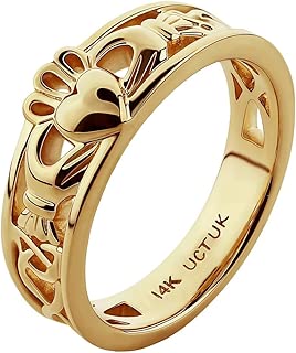 14K Yellow Gold ULG-6157Y Claddagh Ring - coolthings.us