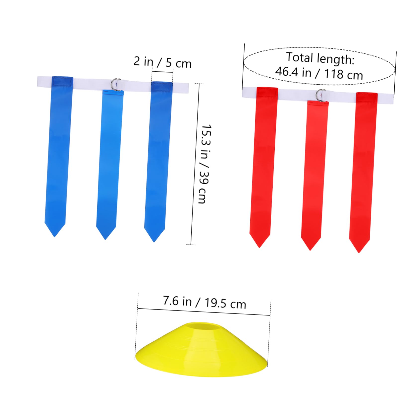 HONMEET Rugby Training Set 16-piece Flag Football Kit Yellow Belts Football Flags Belts Storage Bag for Boys and Girls Adults