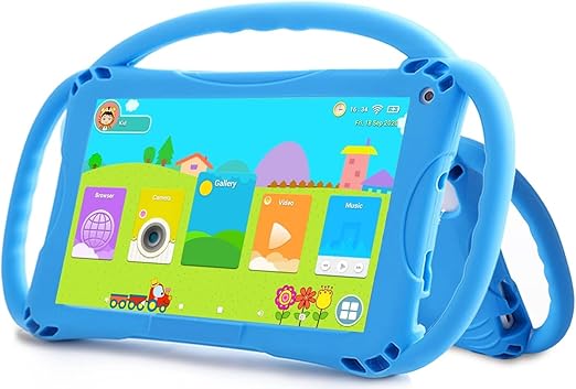 Kids Tablet 7in Kids Tablet for Kids Toddler Tablet WiFi Android 32GB Kids Tablets Parental Control Kids Learning Tablet YouTube Netflix Kid-Proof Case