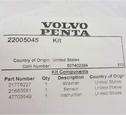 Miniatura 3 de Volvo Penta Unidad de envío 22005045 del sensor del remitente de la inclinación del ajuste del OEM nuevo de la impulsión de popa