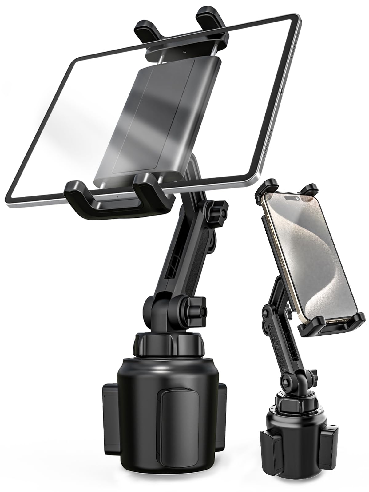 Supporto Tablet Auto Portabicchieri, Porta Tablet da Camion con Collo Allungabile, Supporto Tablet Auto Portabicchieri per iPad Pro 12.9 Air Mini, Galaxy Tabs, iPhone, 4-13" Tablet