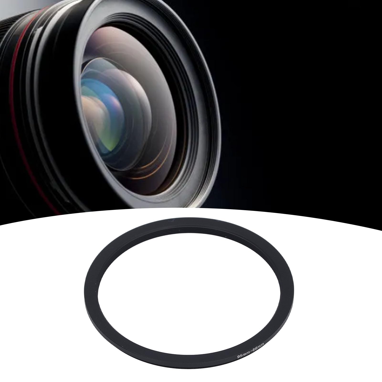 Pierścień Obniżający o 95 Mm do 86 Mm, Metalowy pierścień Obniżający ze Stopu Aluminium Adapter do Filtra do Obiektywu Aparatu UV, ND, CPL 86 Mm