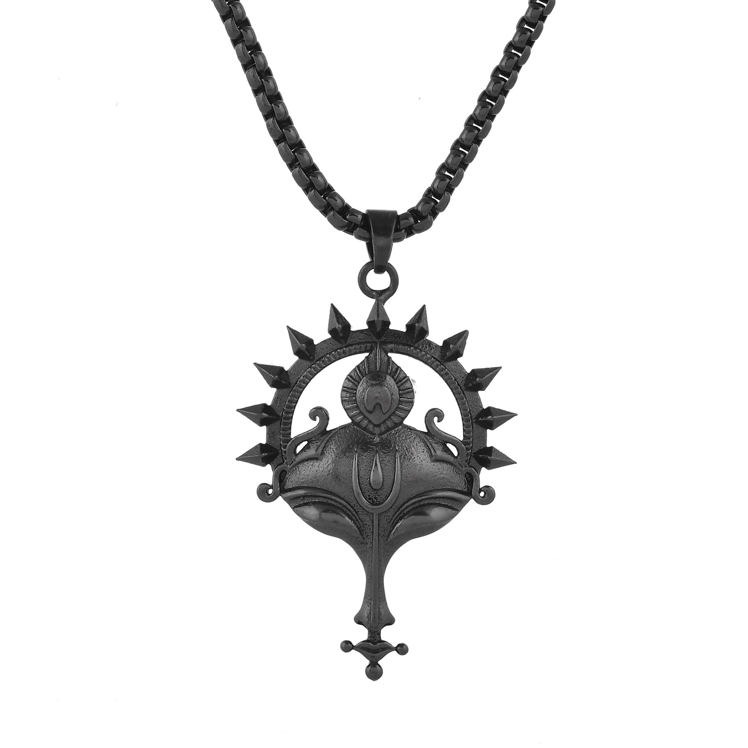 Eclipse Divine Radiance Mens Pendant|Black Pendant For Men|Gift For Men|Classic|Trendy|Anniversary Gift For Husband|Birthday Gift| Everyday Wear-image-37