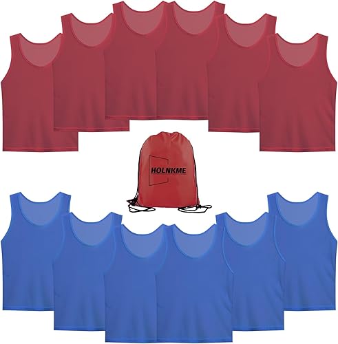 Holnkme Scrimmage - Chalecos de práctica de equipo, pantalones deportivos para entrenamiento de fútbol, baloncesto, camisetas de malla de nailon
